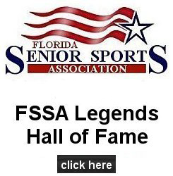 logo for the senior softball Legends Hall of Fame in Florida